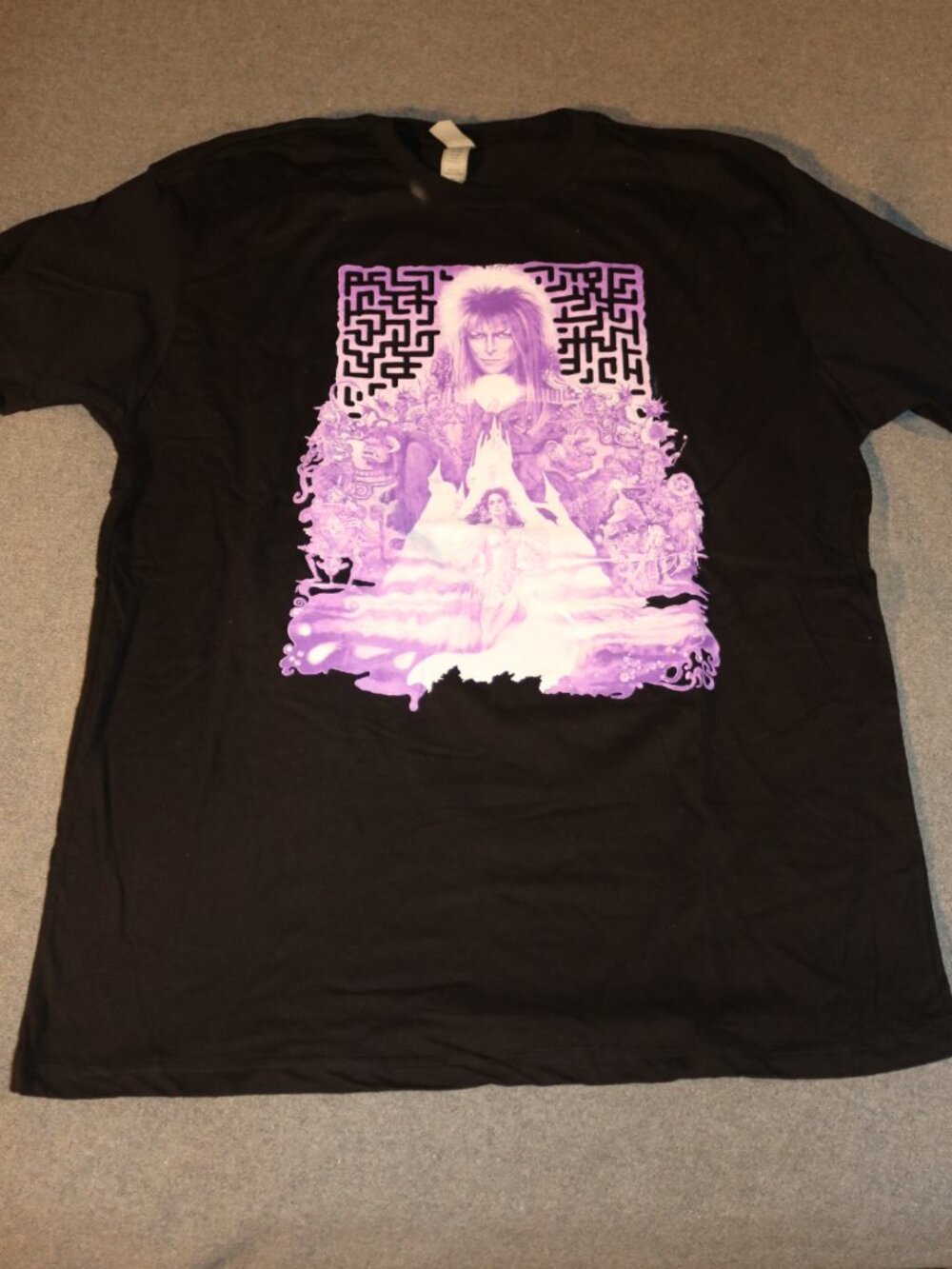 Labyrinth David Bowie T-shirt Mens XL Black Rock Me 2016 NWOT Jareth